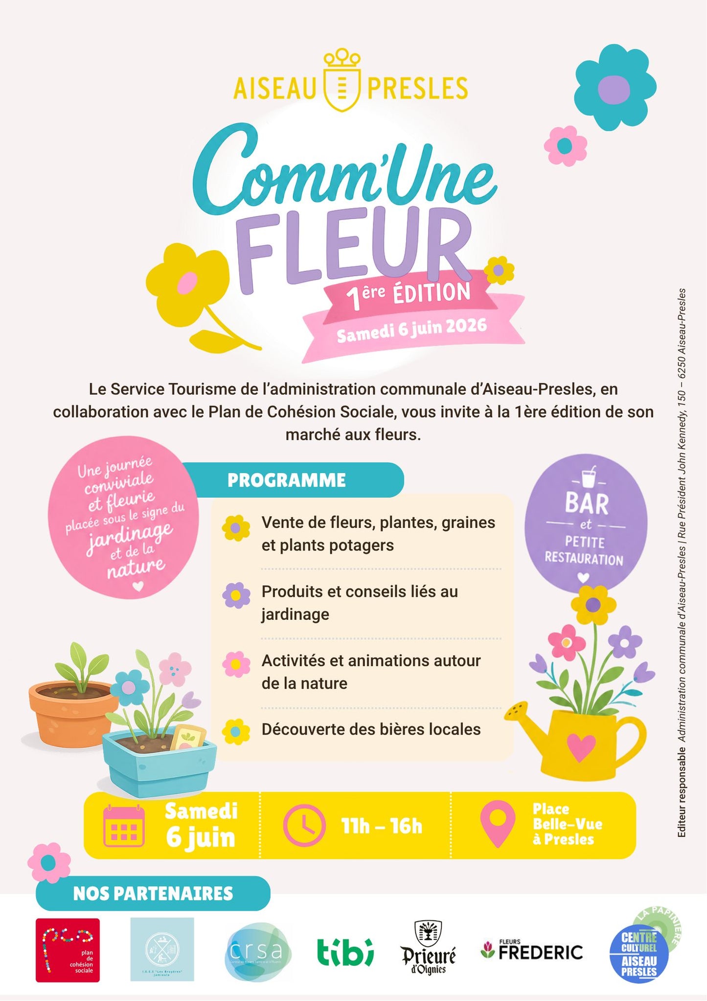 Précommande pain saucisse pour le 06/06/2026 commune en fleurs